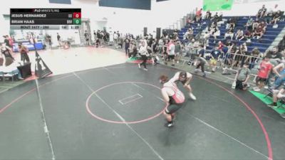 285 lbs Quarterfinal - Jesus Hernandez, Centennial Corona vs Brian Haas, BOV