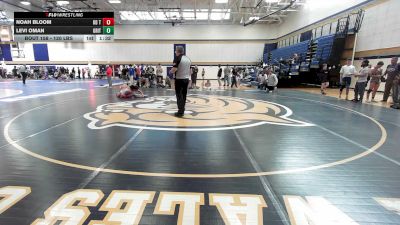 120 lbs Consi Of 16 #1 - Noah Bloom, Kd Trained vs Levi Oman, Grit Mat Club