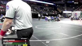 100 Class 2 lbs Quarterfinal - Aubrey Kempker, Capital City vs Killian Evans, Blue Springs South