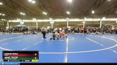 120 lbs Champ. Round 2 - Henry Taylor, Kuna Middle School vs Canaan Sivils, Declo