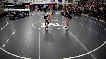 114 lbs Quarterfinal - Nathan Cox, Claysburg Kimmel Hs vs Ben Groves, Ringgold Hs