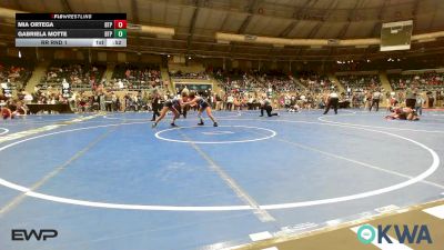 105 lbs Rr Rnd 1 - Mia Ortega, Tulsa Blue T Panthers vs Gabriela Motte, Tulsa Blue T Panthers