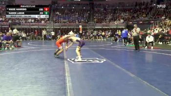 1A-144 lbs Champ. Round 2 - Kaden Lange, Jesup vs Wade Hawkins, Logan-Magnolia