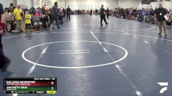 60 lbs Champ. Round 1 - Kalleigh Devenport, Paw Paw Youth Wrestling vs Gwyneth Gray, Onsted WC