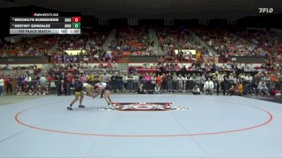 140 lbs 1st Place Match - Destiny Gonzalez, Goodland HS vs Brooklyn Burenheide, St. George-Rock Creek HS