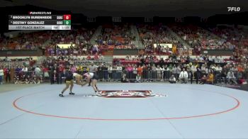 140 lbs 1st Place Match - Destiny Gonzalez, Goodland HS vs Brooklyn Burenheide, St. George-Rock Creek HS