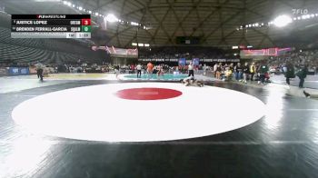 Boys 2A 132 lbs Champ. Round 2 - Justice Lopez, Orting vs Brenden Ferrall-Garcia, Squalicum