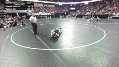 D3-106 lbs Quarterfinal - Reegan Roy, Wabeno/Laona/Three Lakes vs Zander Mueller, Brillion