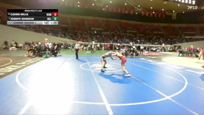 5A Boys 126 lbs Champ. Round 1 - Cohen Mills, Redmond Boys vs Joseph Johnson, Dallas Boys