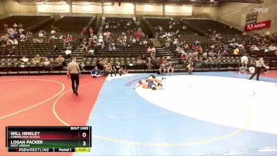 218 lbs Cons. Round 3 - Will Hinkley, Carbon High School vs Logan Packer, West Jordan