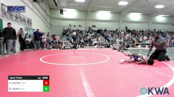 43 lbs Semifinal - Kainen Hunter, Vian Wrestling Club vs Bear Scott, Mulberry