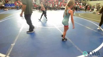 62 lbs Quarterfinal - Graycie Card, Tulsa Blue T Panthers vs Camberleigh Hausner, Sperry Wrestling Club