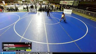 63 lbs Semifinal - Gwen Briggs, California Grapplers vs Aiden Lazcano, California