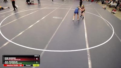 Semifinal - Ava Pannkuk, Prior Lake Wrestling Club vs Zoe Roddis, South St Paul Wrestling