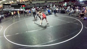 105 lbs Champ. Round 2 - Myles Veik, Elgin Wolfpack vs Branick Griess, Jr. Viking Wrestling Club