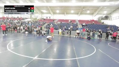 63 lbs Champ. Round 1 - Ryker Hanna, Westlake vs Wyatt Allen, Green River Grapplers