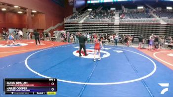 100-106 lbs Round 2 - Jadyn Graham, Jackson Hole Wrestling Club vs Hailee Cooper, Shoshoni Sharp Shooters