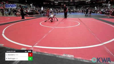 64 lbs Consi Of 8 #2 - Lincoln Sanders, Team Tulsa Wrestling Club vs Boston Bollinger, Tulsa Blue T Panthers