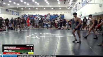 138 lbs Quarterfinal - Sergio Gomez, Sunkist Kids Monster Garage vs Evan Roy, Hesperia Wrestling