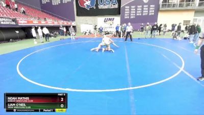 215 lbs Quarterfinal - Liam O`Neil, WOW Wrestling Club vs Noah Mathis, Bobcat Wrestling Club