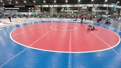 110 lbs Cons. Semi - William Manning, Huntley Project (Worden) vs Tarren Sarver, Touch Of Gold