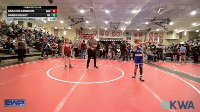 75 lbs Quarterfinal - Braxton Lemmons, Barnsdall Youth Wrestling vs Kaisen Kelley, Tiger Trained Wrestling