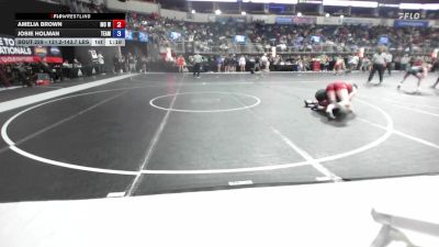 131.2-143.7 lbs Round Of 16 - Amelia Brown, MO West Championship Wrestling Club vs Josie Holman, Team North Stars