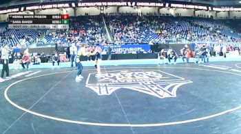 Girls-130 lbs Cons. Round 2 - Kerra White Pigeon, Shepherd (Girls) vs Sara Baker, Hastings (Girls)