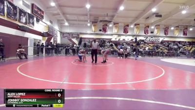 165 lbs Cons. Round 3 - Johnny Gonzalez, Cathedral City vs Alex Lopez, West Valley