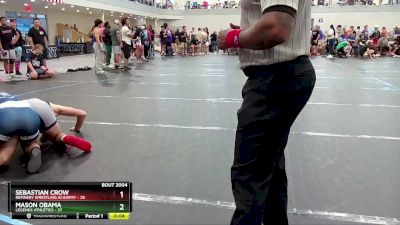 157 lbs Champ. Round 1 - Mason Obama, Legends Athletics vs Sebastian Crow, Refinery Wrestling Academy