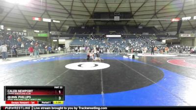 165 lbs 1st Place Match - Quinn Phillips, Omak Wrecking Crew Wrestling vs Caleb Newport, Camas Wrestling Club