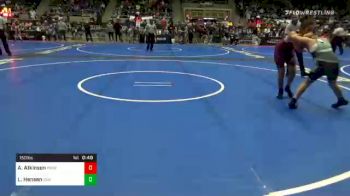 150 lbs Semifinal - Aspen Atkinson, Perry Maroons vs Lyla Hensen, Simmons Academy Wrestling Saw