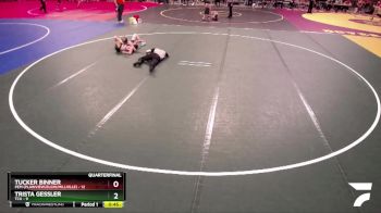 125 lbs Quarterfinals (8 Team) - Tucker Binner, PEM (Plainview/Elgin/Millville) vs Trista Gessler, TCU