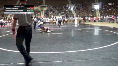 5A 126 lbs Quarterfinal - Chirstopher Alford, Beauregard HS vs Dylan Andres, Elmore County School