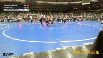 100 lbs Consi Of 16 #1 - Gage Richardson, Roundtree Wrestling Academy vs Manny Ayala, Team Valley Wrestling Club