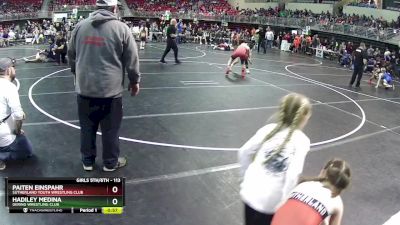 113 lbs Semifinal - Paiten Einspahr, Sutherland Youth Wrestling Club vs Hadiley Medina, Gering Wrestling Club