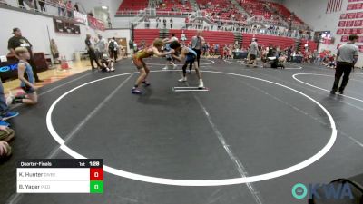 106 lbs Quarterfinal - Kameron Hunter, Division Bell Wrestling vs Bricen Yager, Piedmont