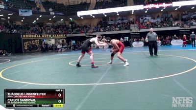 189 lbs Cons. Round 2 - Carlos Sandoval, Mt. Edgecumbe High School vs Thaddeus Lingenfelter, Kenai Central High School