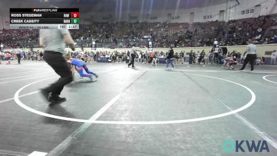 75 lbs Quarterfinal - Ross Stegeman, Raw Wrestling Club vs Creek Cassity, Barnsdall Youth Wrestling