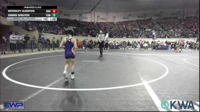 43 lbs Round Of 16 - McKinley Albiston, Geary vs Ember Shelton, Team Tulsa Wrestling Club