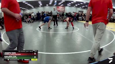 135 lbs Cons. Round 1 - Joseph Tate, Guerrilla Wrestling (GWA) vs Kayleen Cox, Smithfield Wrestling