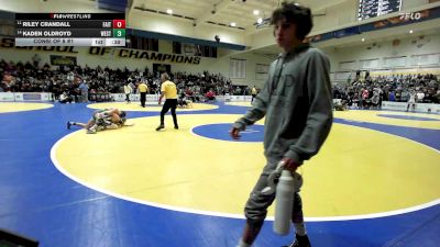 109 lbs Consi Of 8 #1 - Riley Crandall, Faith Christian (PA) vs Kaden Oldroyd, Westlake (UT)