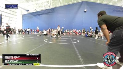 72 lbs Placement (4 Team) - Beckett Golay, Slyfox Black vs Odin Smalley, OpenMats Wrestling Club