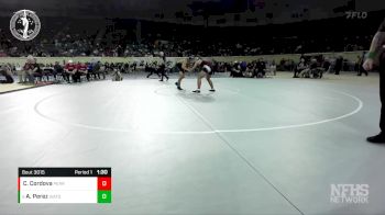 3A-150 lbs Champ. Round 1 - Ayden Perez, WATONGA vs Chris Cordova, PERRY