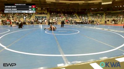 80 lbs Quarterfinal - Jayden Ortiz, Coweta Tiger Wrestling vs LEBRAE JONES, HURRICANE WRESTLING ACADEMY