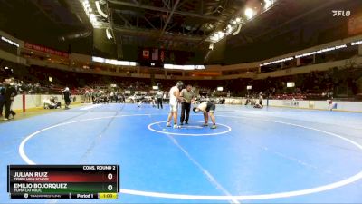 190 lbs Cons. Round 2 - Julian Ruiz, Tempe High School vs Emilio Bojorquez, Yuma Catholic