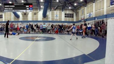 10U Boys FS - 84 lbs Champ. Round 2 - James Hamm, Owen County Wrestling Club vs Reid Baas, Franklin Wrestling Club