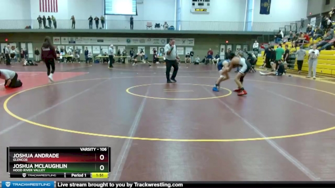 106 lbs Semifinal - Joshua Andrade, Glencoe vs Joshua McLAUGHLIN, Hood ...