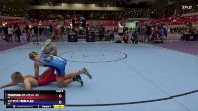 110 lbs Cons. Round 3 - Madison Burkes Jr, KS vs Victor Morales, OK