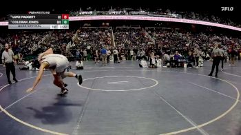 3A 190 lbs Quarterfinal - Coleman Jones, Enka High School vs Luke Padgett, Croatan High School